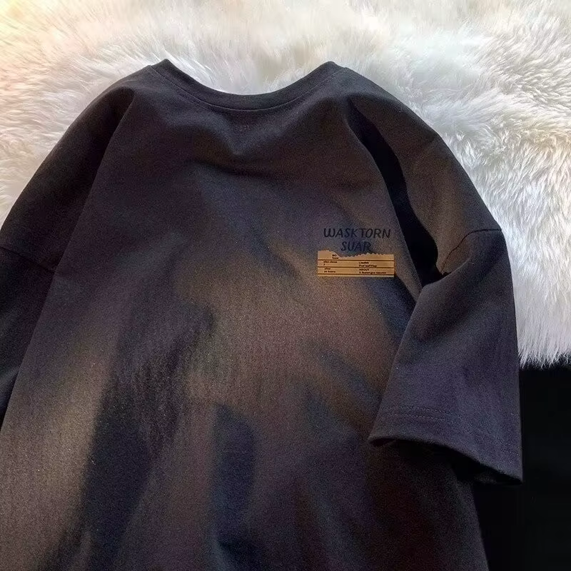 M-8XL Hommes Surdimensionné T-shirt Décontracté Lâche style américain simple lettre notes Impression