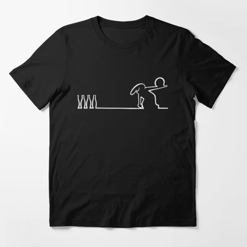 La Linea The Line Osvaldo Cavandoli TV TShirts, Distinctive Play Bowling, Hipster Tees, Casual Stree