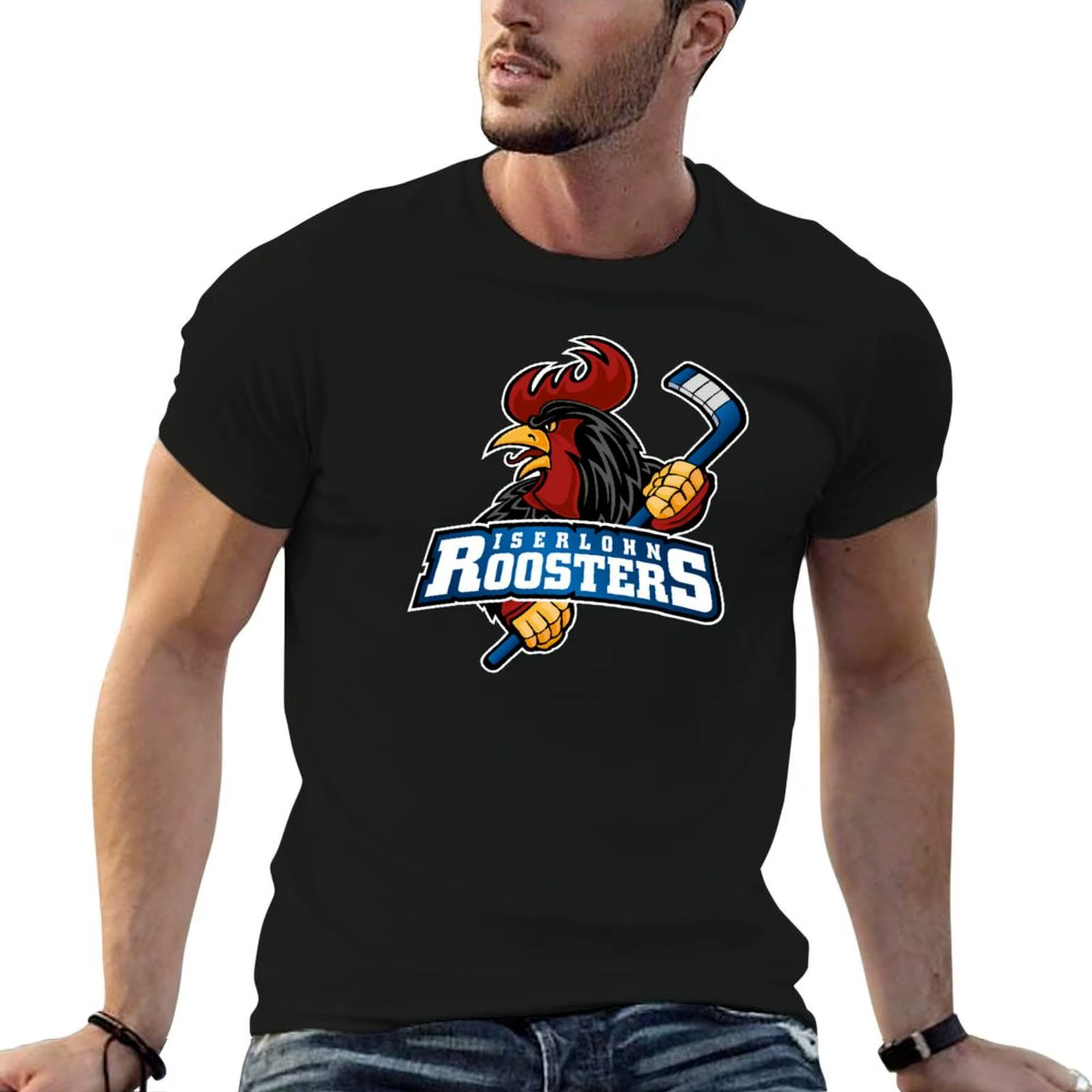 T-shirt de l'équipe de hockey Iserlohn Roosters, t-shirt personnalisé en coton, t-shirt pour homme,