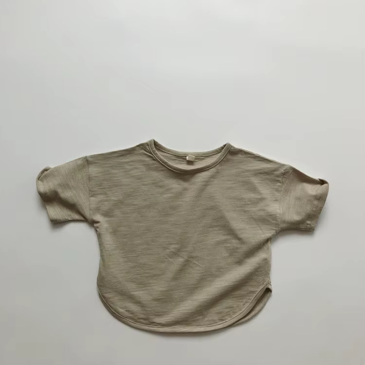 1-7T 100% coton bébé t-shirt enfant en bas âge t-shirt garçon fille vêtements à manches courtes basi