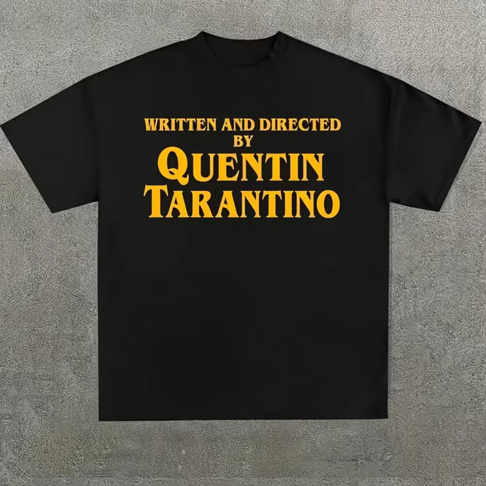 T-shirt graphique avec citation de film écrit et réalisé par Quentin Tarantino, pour hommes et femme