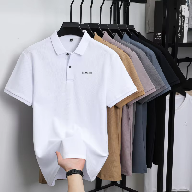 Polo de marque de luxe à manches courtes avec lettres imprimées, haut pour homme, été, 100% coton, c