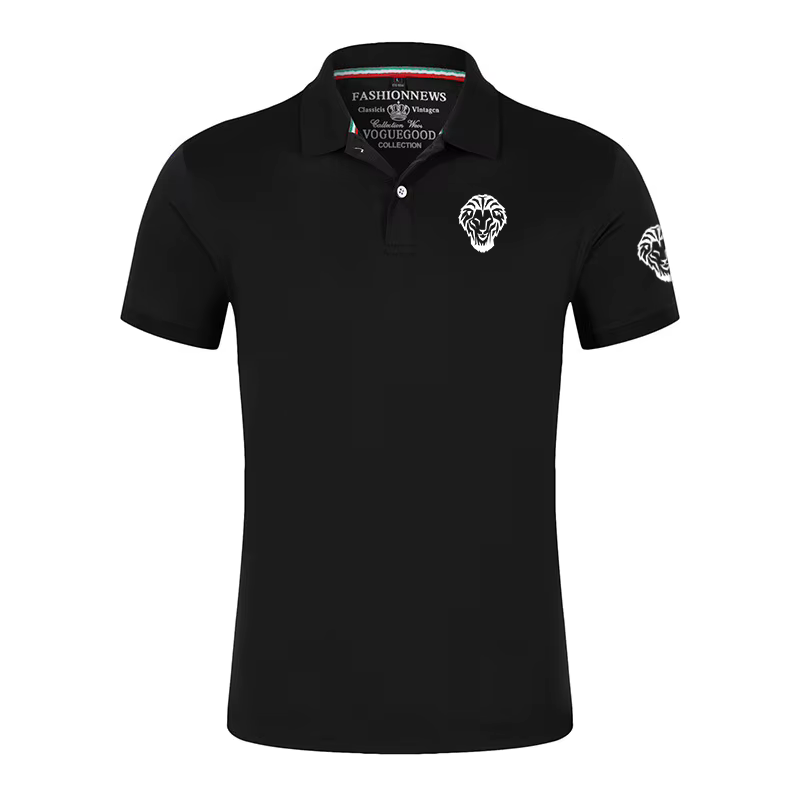 Polos College à manches courtes pour hommes, haut confortable, respirant, solide, document, Valentin