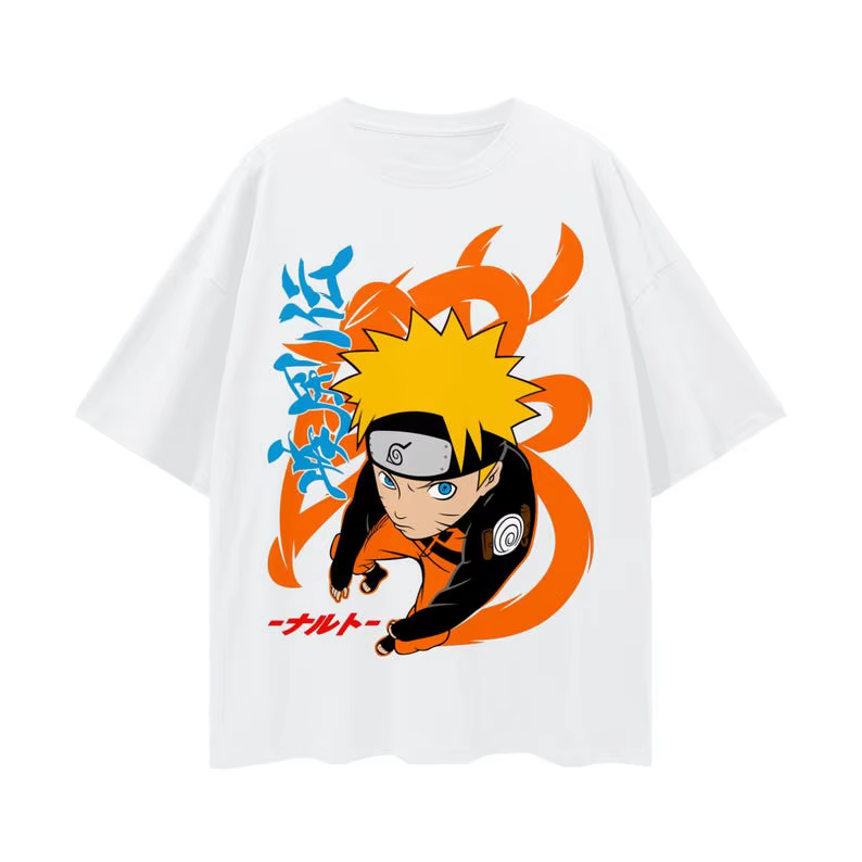 T-shirt décontracté confortable pour enfants, imprimé 2D Naruto à 9 queues, inspiré de l'anime Narut