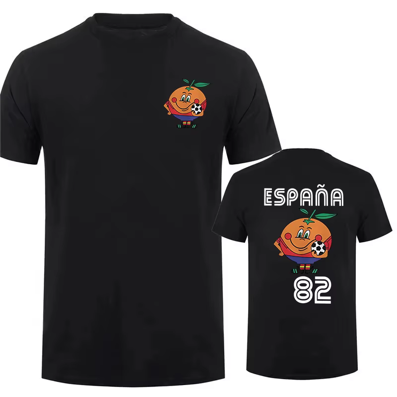 Naranjito T-Shirt hommes femmes T-Shirt col rond Espana 82 espagne mascotte 1982 Football Football T