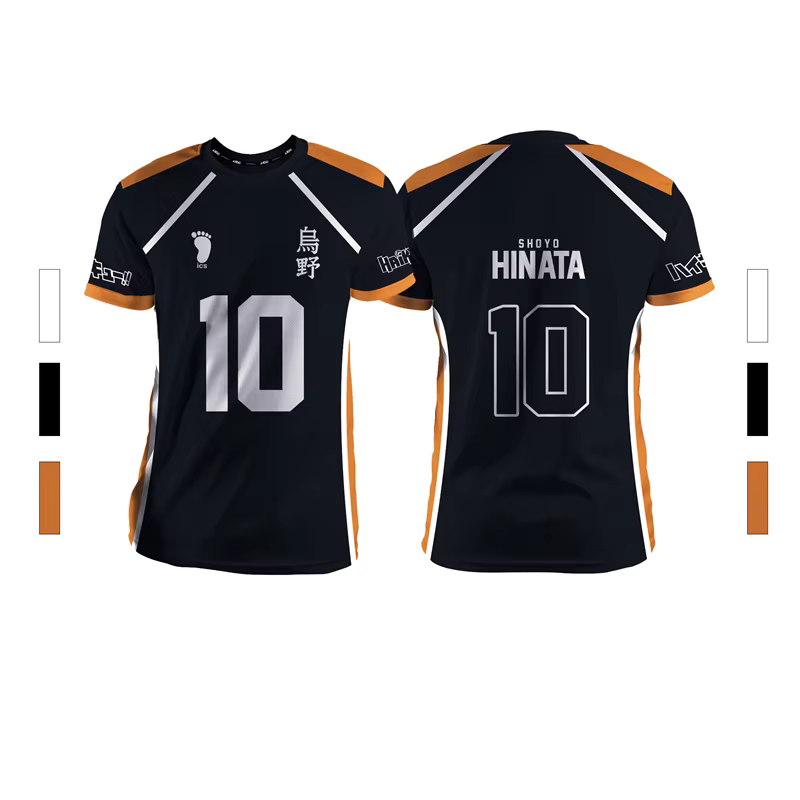 Balck été nouveaux hommes sport mode décontracté confortable respirant volley-ball Anime unisexe à m
