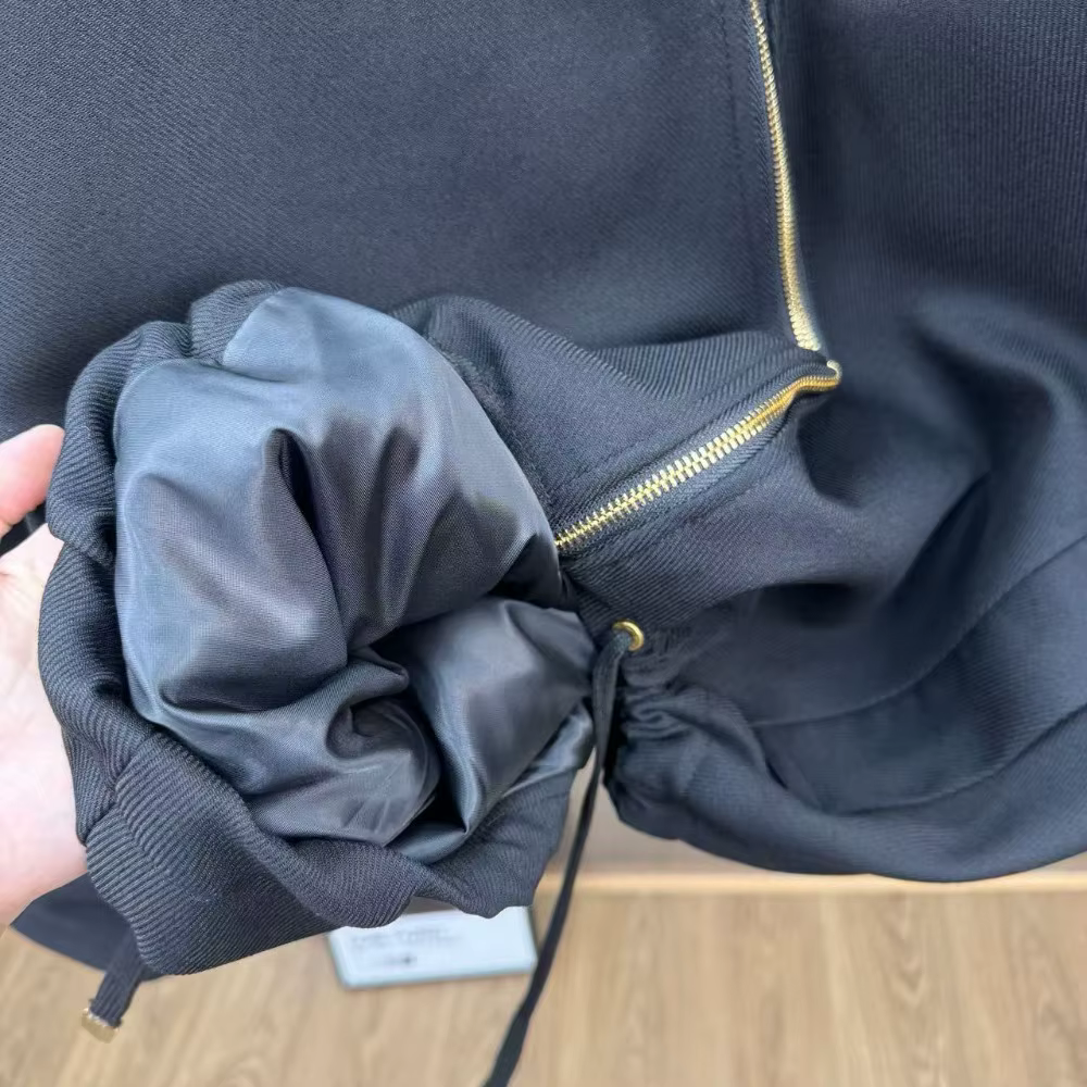 CHICEVER Solide Tempérament Lâche Sweatshirt pour Femmes Revers Spliced Zipper À Manches Longues Bas