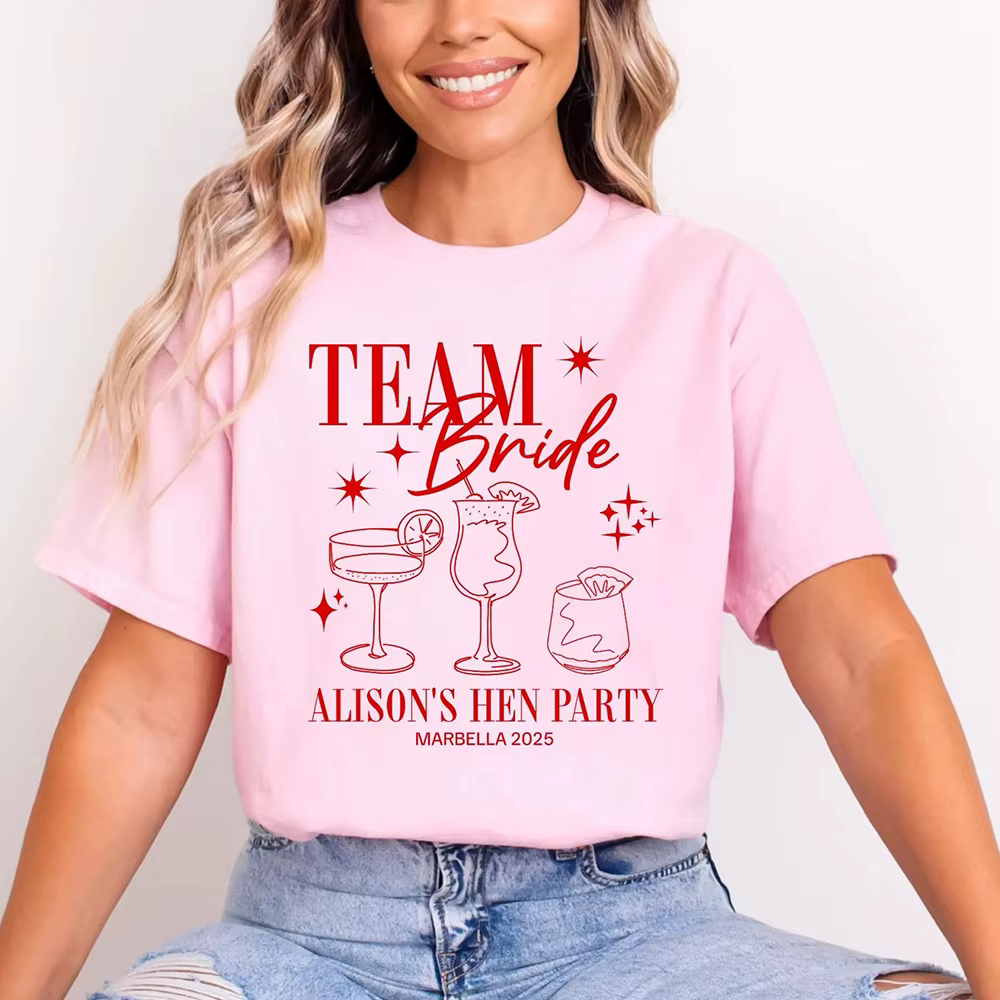 T-shirts et hauts pour femmes pour enterrement de vie de jeune fille (EVJF) et fête nuptiale, style