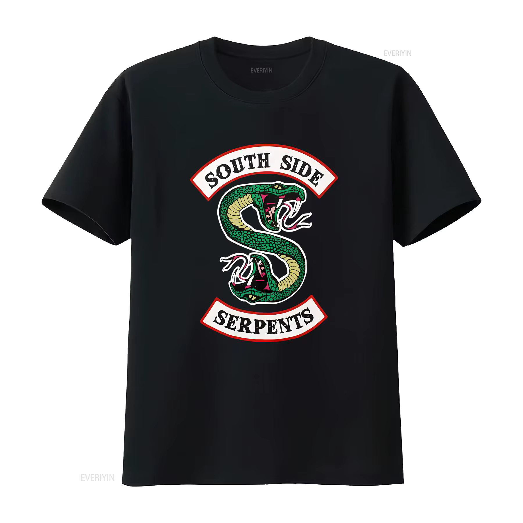 T-shirt femme RIVERDALE SOUTH SIDE SERPENTS Taille S petit Serpent double face vintage Lavé Légèreme