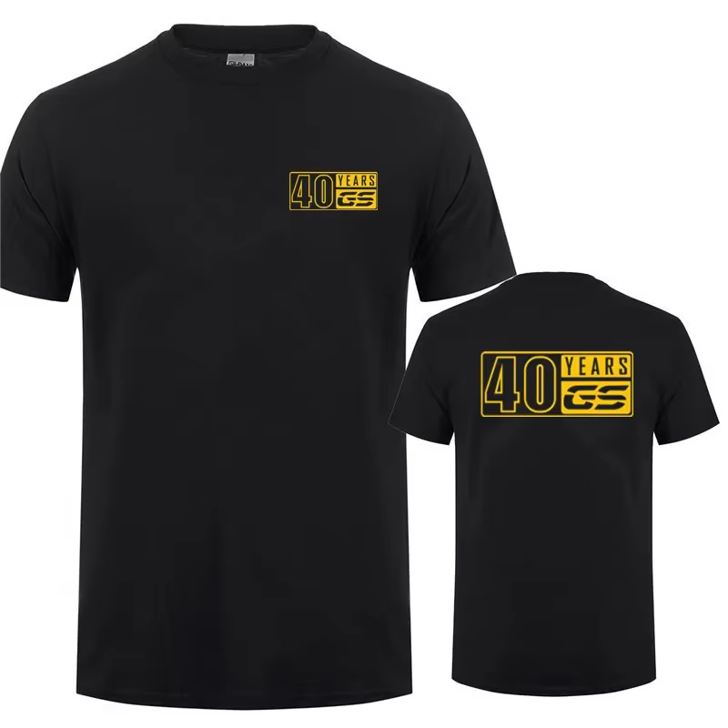 40 ans GS t-shirt hommes polyester haut respirant pour le sport, vêtements décontractés, vêtements f