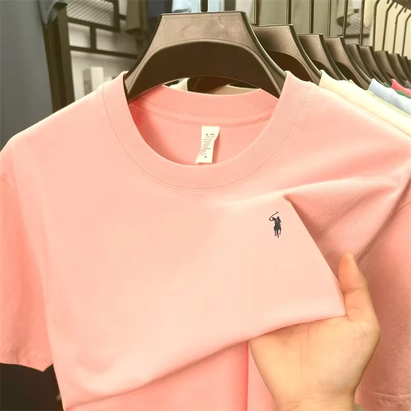 T-shirt homme 100% coton à col rond et manches courtes, très populaire, marque de luxe, article d'ét