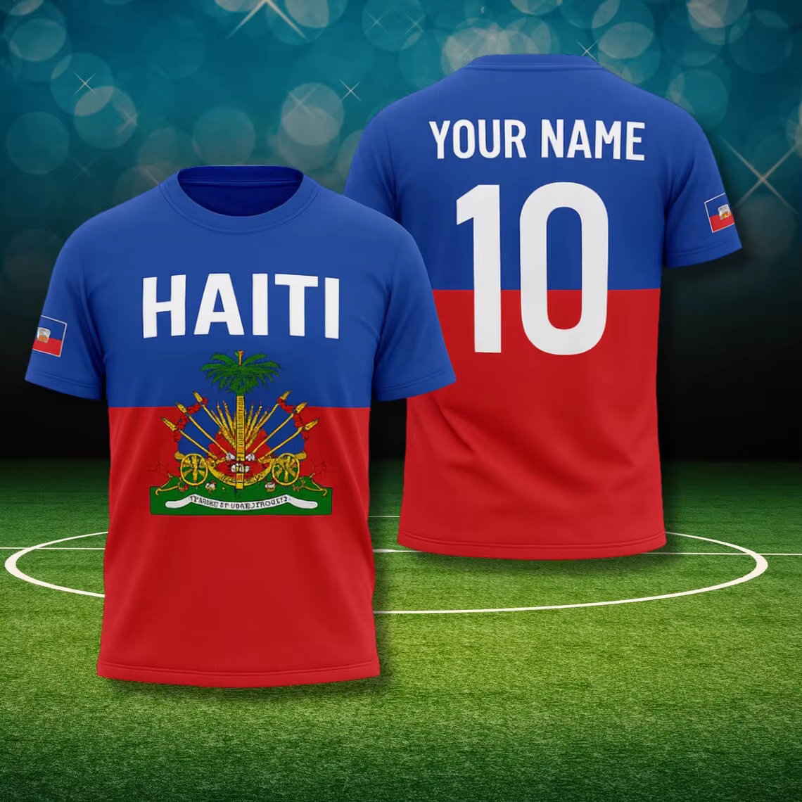 2026 Nouveau Haïti Football T-shirts Sport Casual Haïtien Football Jersey Gratuit Personnalisé Brico