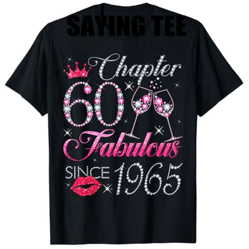 T-shirt femme Chapitre 60, fabuleux depuis 1965, 60e anniversaire, mode, maman, tante, cadeau du jou