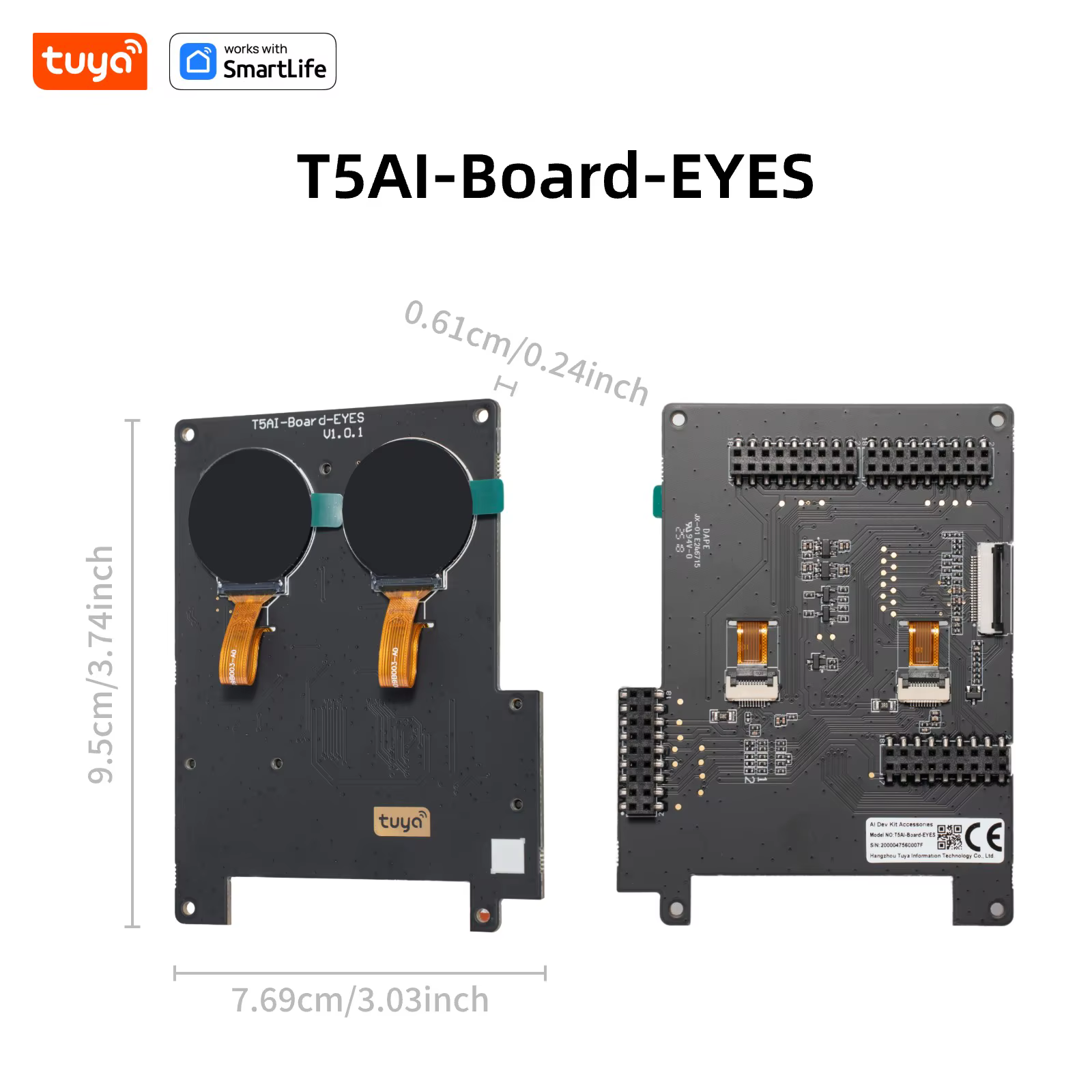 Carte de développement Tuya T5AI | Kit de fabrication de jouets AI | Voix/écran/double mode |