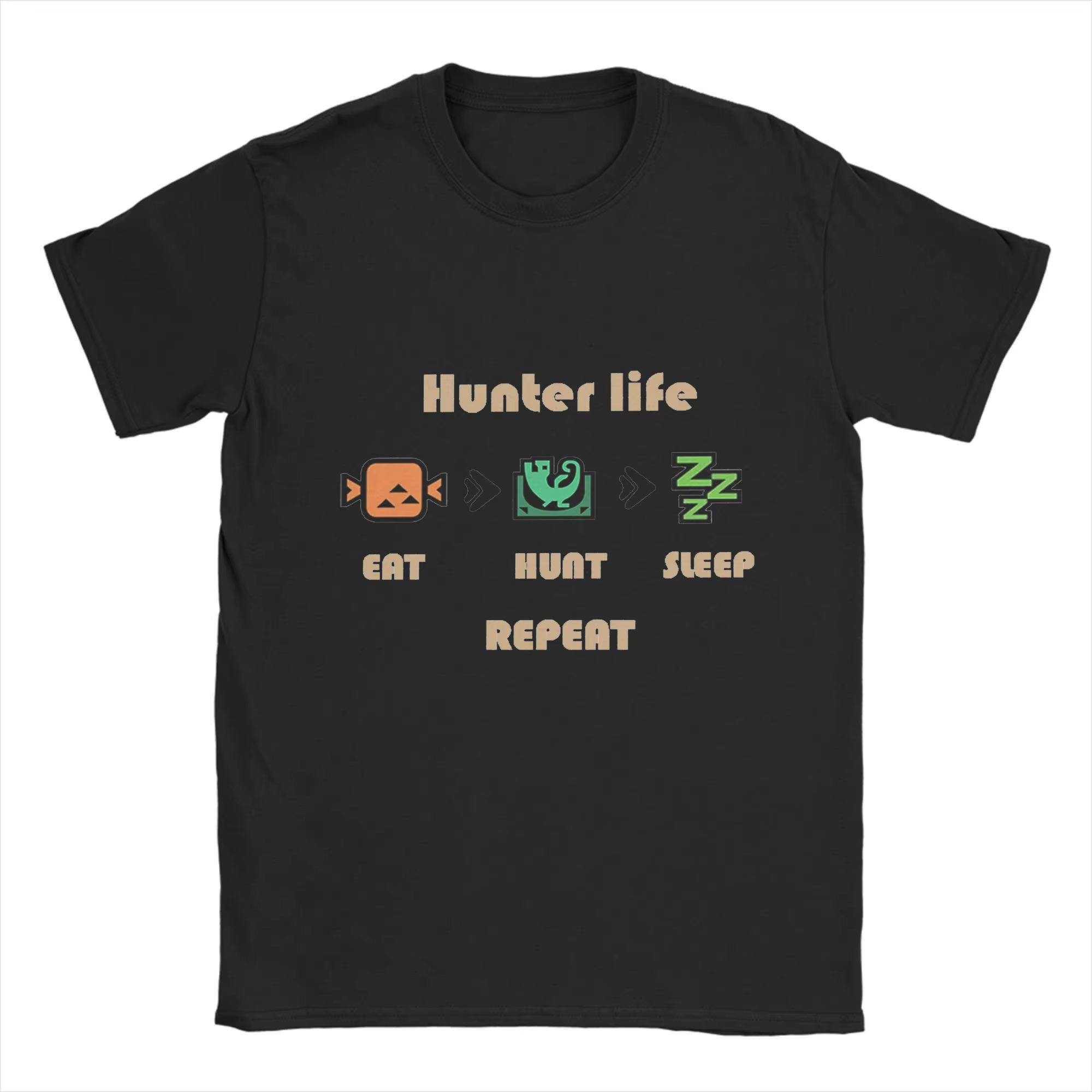 T-Shirt Monster Hunter pour hommes, vêtements en coton, décontracté, manches courtes, col rond, idée