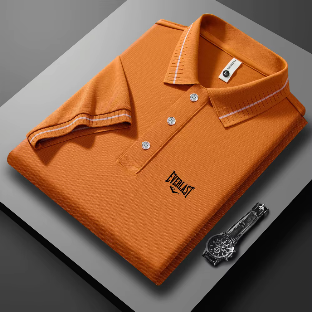 Polo Homme de Luxe à Manches Courtes avec Lettres Gaufrées, Léger et Respirant, Nouvelle Collection,