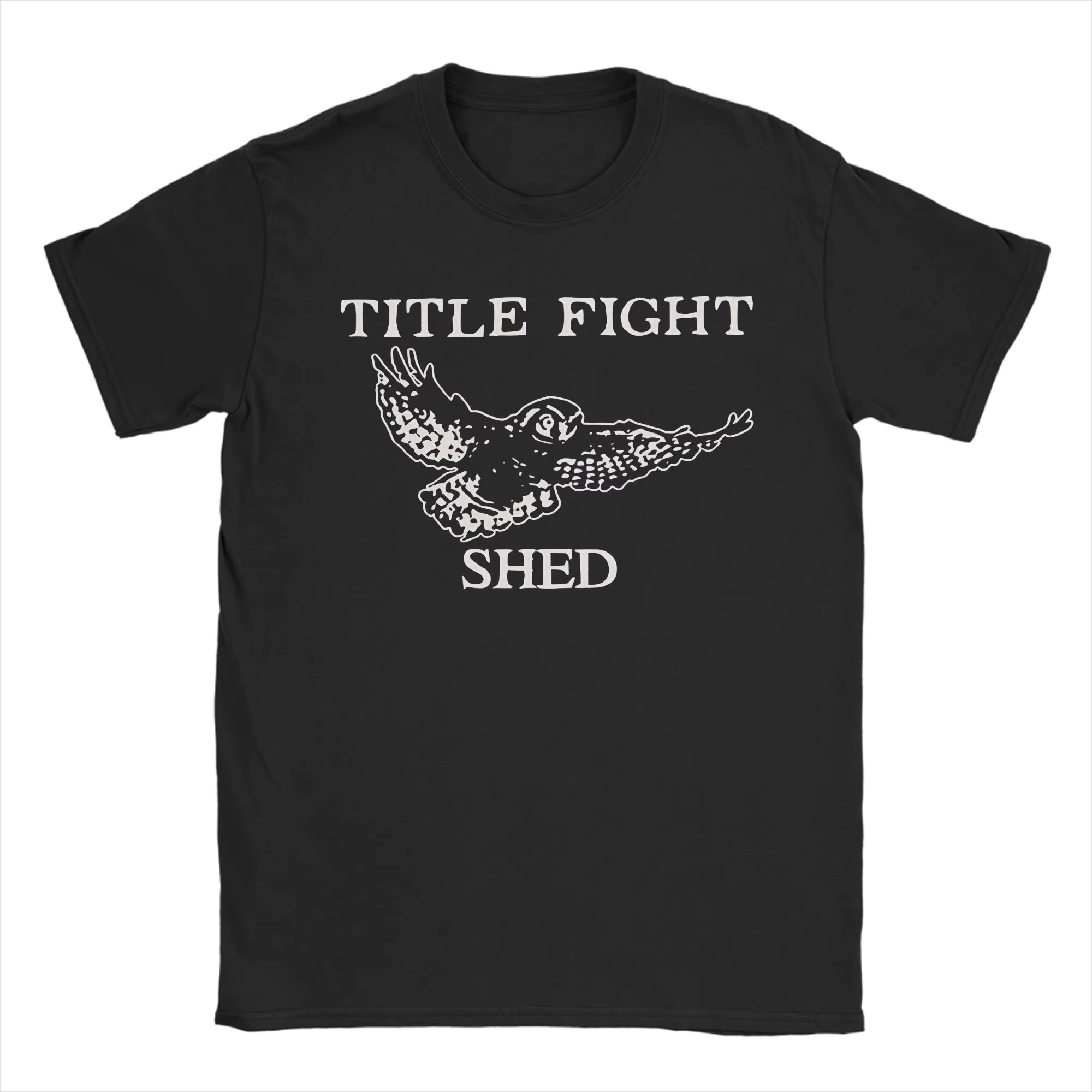 T-shirts pour hommes Title Fight Shed Owl, t-shirt drôle en coton à manches courtes, col rond, 4XL 5