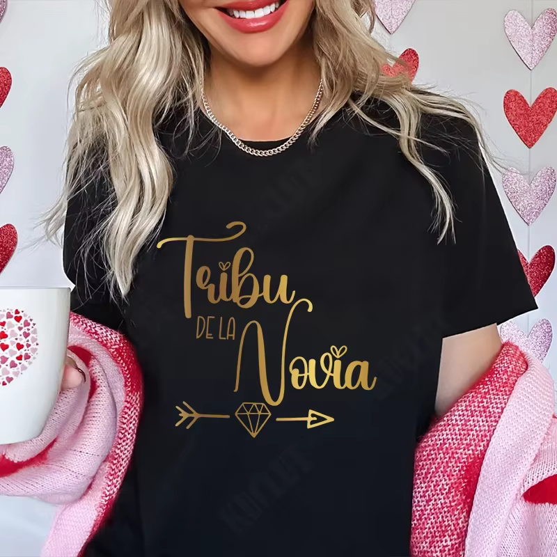 Filles espagnoles Bachelorette poule fête T-Shirt équipe mariée équipe hauts femmes unique adieu T-S