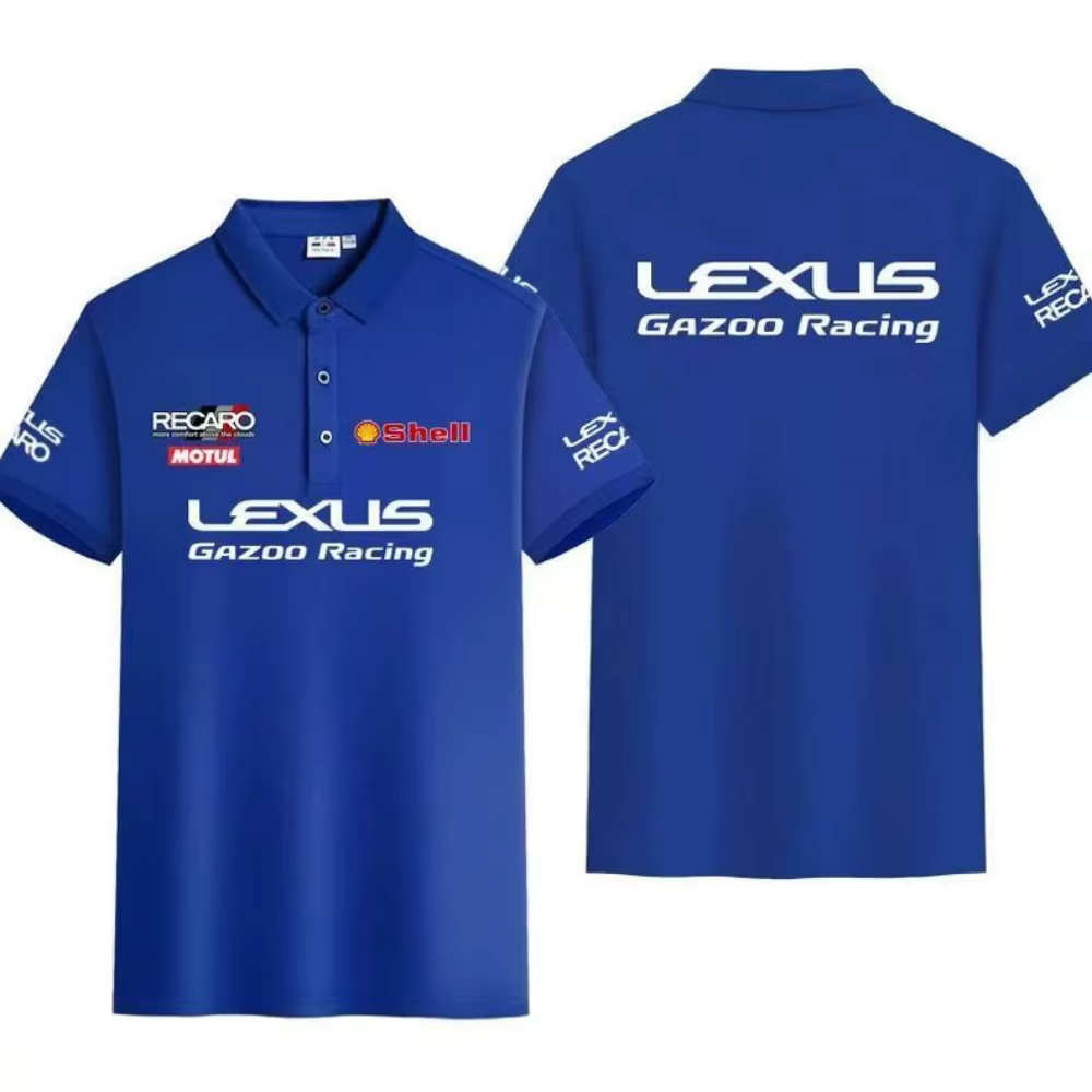 Polo personnalisé de l'équipe de course Lexus F1, tenue exclusive GR Racing, t-shirt pour les fans d