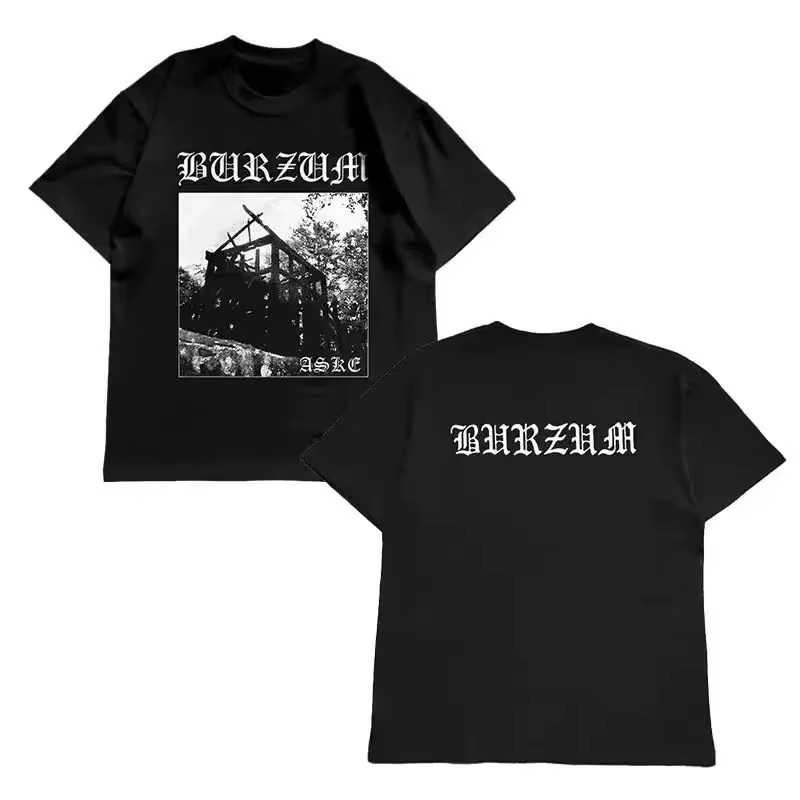 Heavy Metal Rock Band imprimé à manches courtes rétro Y2K T-shirt décontracté ample Streetwear unise