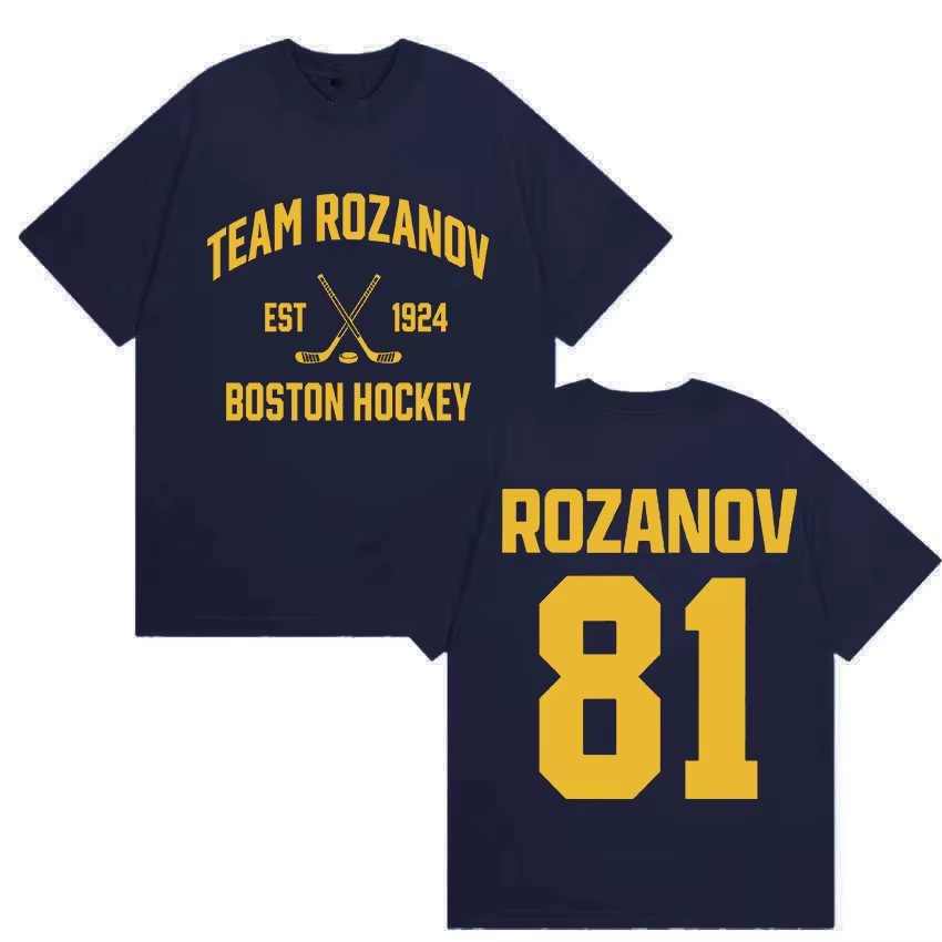 Rivalry chauffé unisexe coton Boston Raiders maillot chemise surdimensionné ilya rozanov 81 graphiqu