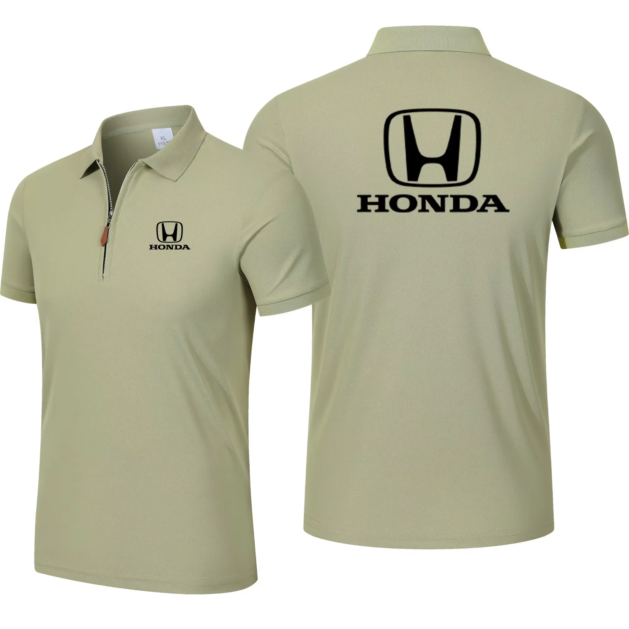 Polo à demi-zip pour homme Honda Peugeot Racing Team, T-shirt décontracté à manches courtes pour hom