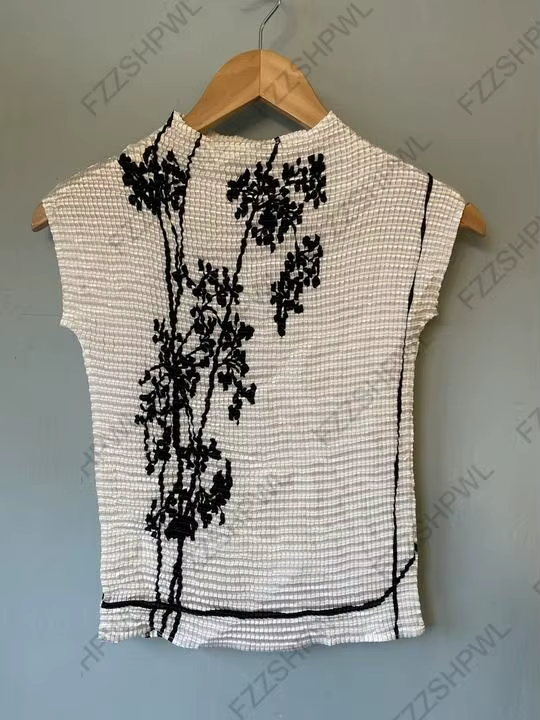 Débardeur Y2k brodé de fleurs, streetwear, haut sans manches, streetwear, haut classique minimaliste
