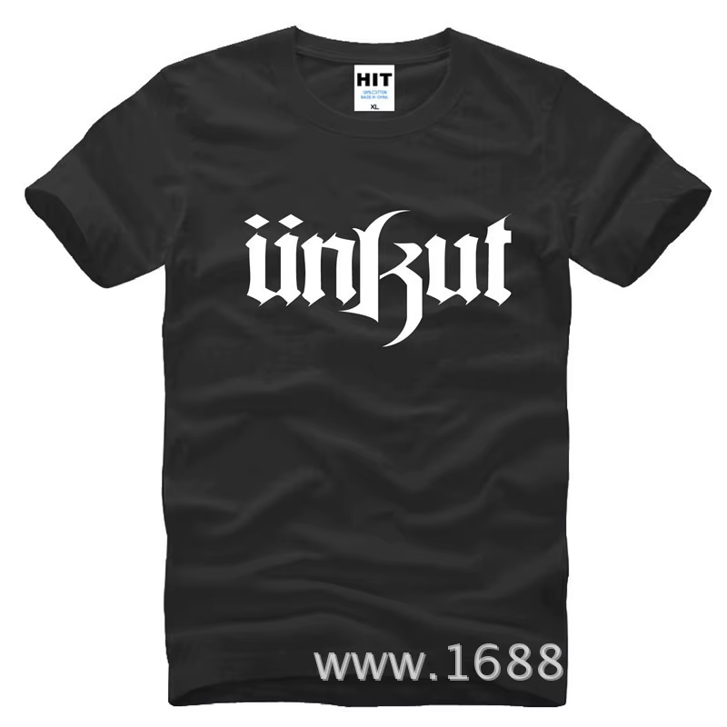 Hiphop – T-Shirt Unkut à manches courtes pour homme, en coton, à la mode