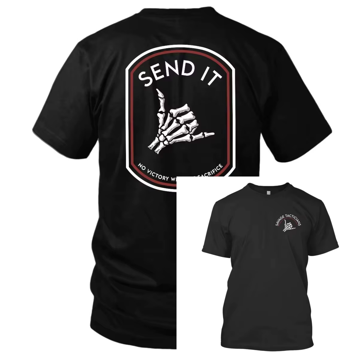 T-shirt unisexe Send It de Savage Tacticians, motif graphique, manches courtes, mode été, marque de
