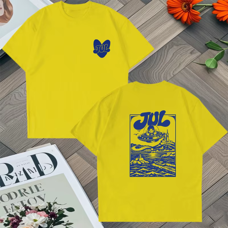 T-shirt graphique Rapper Jul, tendance mode Hip Hop, décontracté, en coton, manches courtes, été, ov
