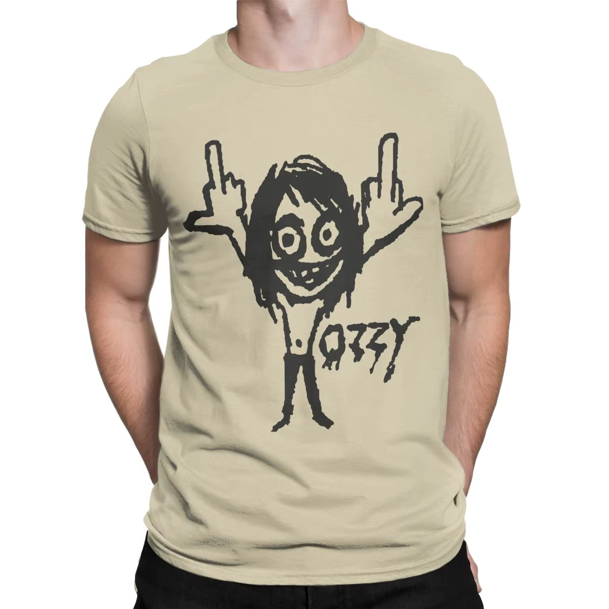 Génial Ozzy Osbourne T-Shirt pour hommes col rond 100% coton t-shirts à manches courtes T-Shirt gran