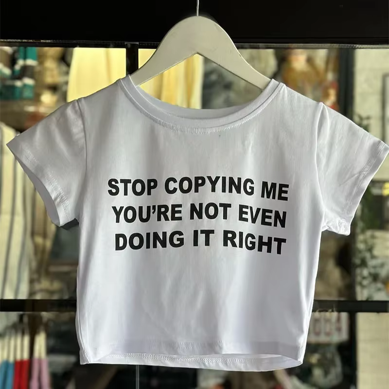 T-shirt court et sexy pour bébé, estival et rétro, avec imprimé Y2k