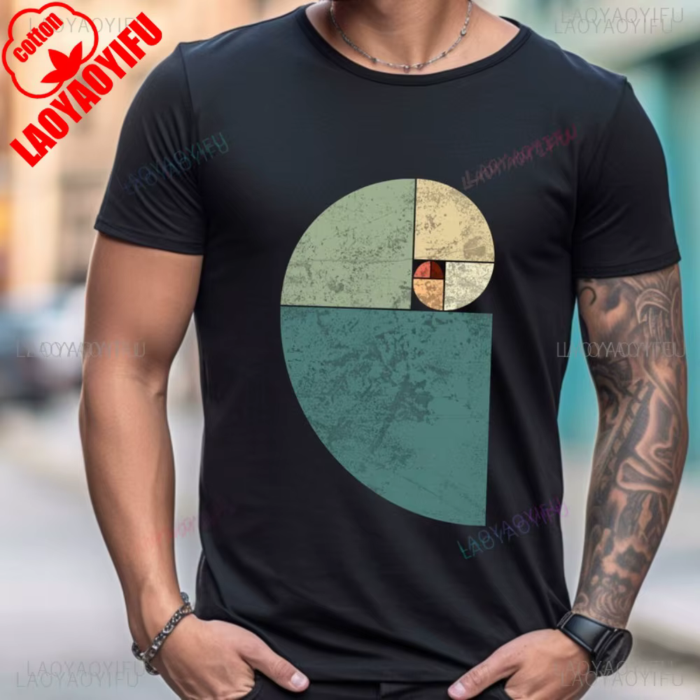 Fibonacci rapport d'or T-Shirt géométrie sacrée Science professeur de mathématiques T-Shirt Harajuku