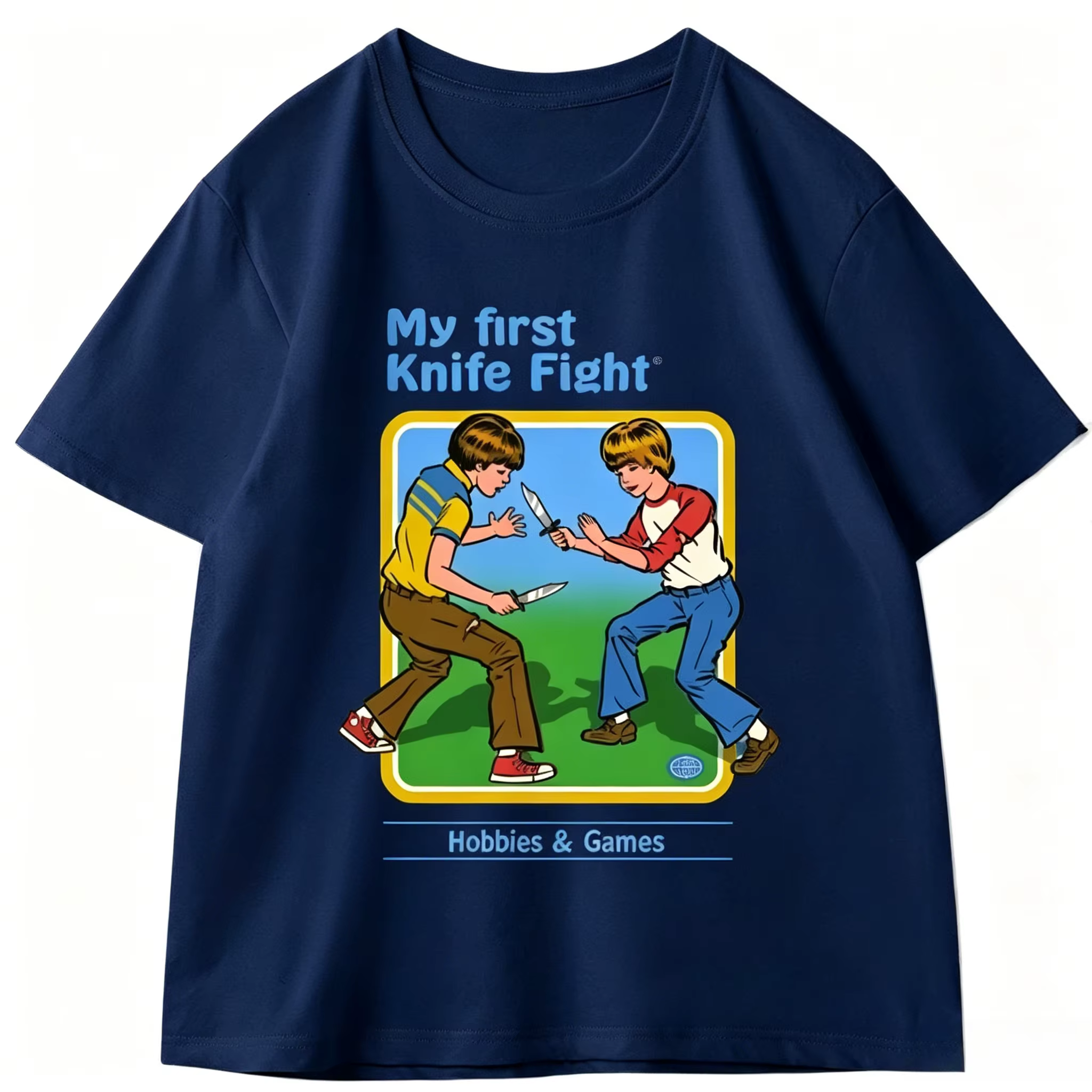 Steven Rhodes My First Knife Fight T-shirts pour hommes et femmes, T-shirt d'été Vintage à manches c