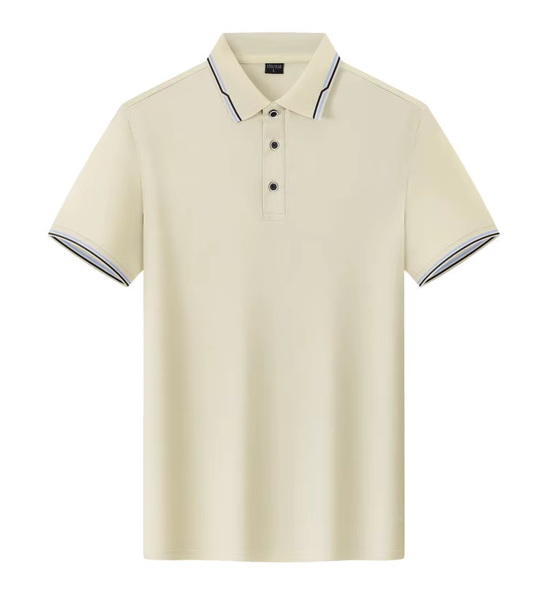 Polo avec logo personnalisé 200g, unisexe, 50% coton en fil frais, impression gratuite, MOQ 1 pièce 