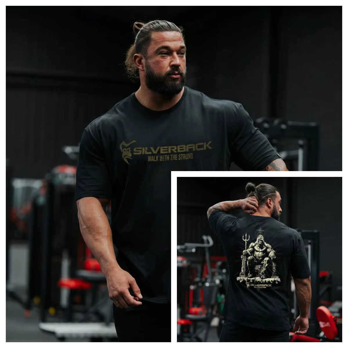 T-shirt GYM à imprimé gorille Atlas - Silverback Gymwear