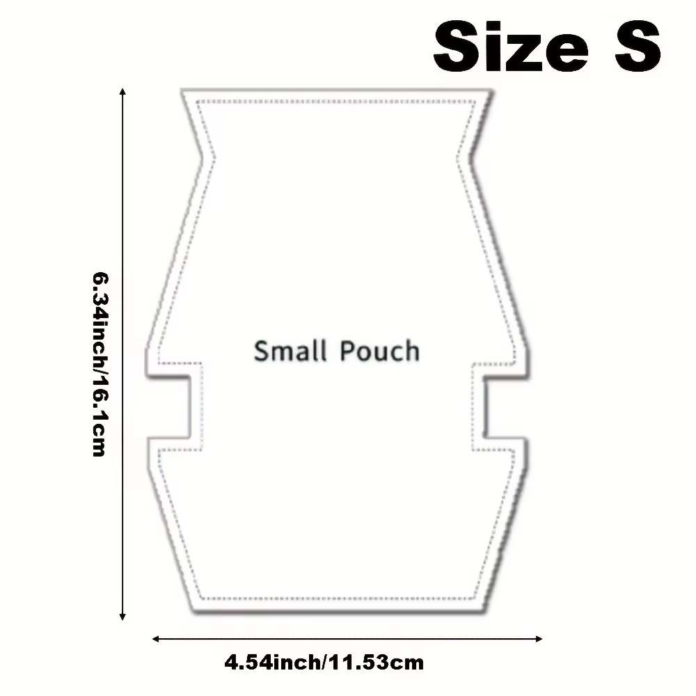 1 pièce – Gabarit de couture transparent en acrylique pour sacs à main – Motifs prépliés avec guides