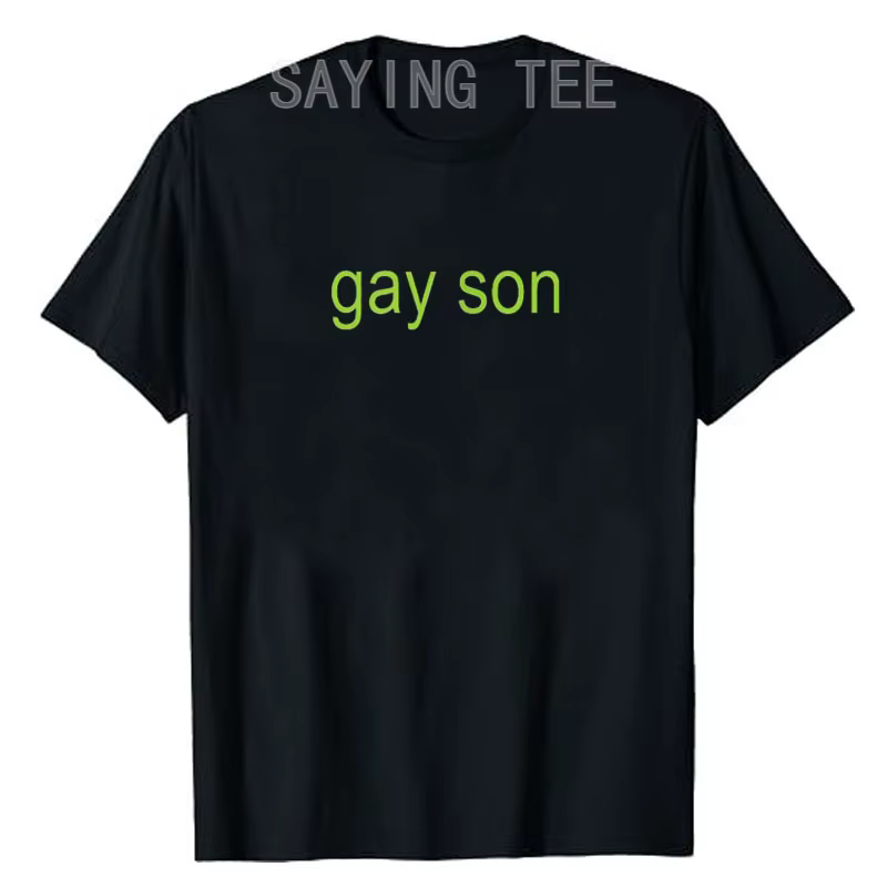 T-Shirt à Manches Courtes avec Lettres Humoristiques Imprimées, Vêtement Gay, Fils, Brat, Thot, Fill