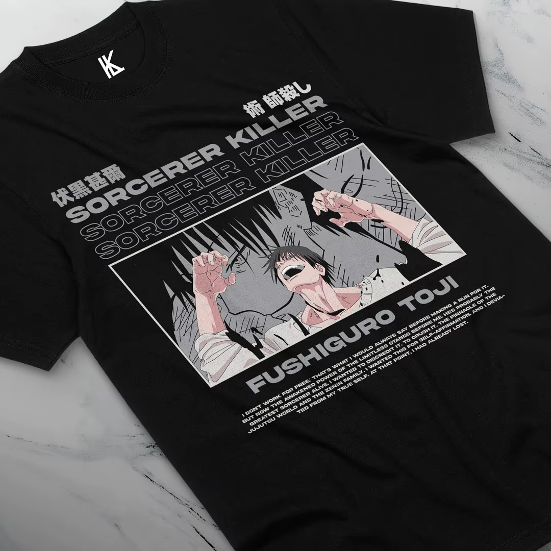Toji Fushiguro Jujutsu Kaisen Satoru Gojo T-shirt japonais Manga cadeau T-shirt coton