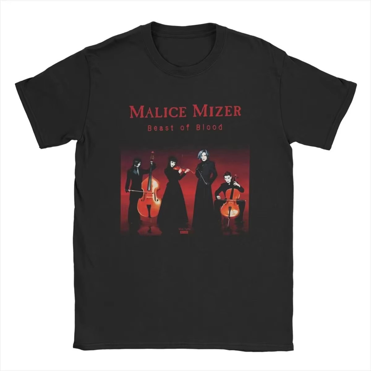 Malice Mizer groupe chanteur T-Shirts Vintage T-Shirts col rond Rock musicien T-Shirts à manches cou
