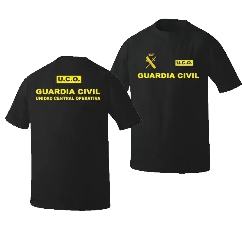 T-shirt UCO de la Garde Civile d'Espagne Unidad Central Operativa. T-shirts décontractés à manches c