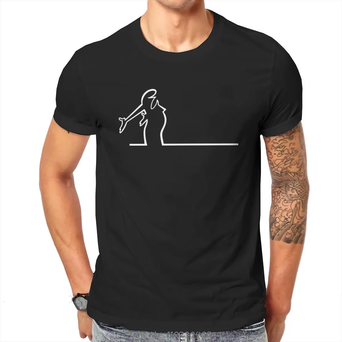 La Linea gauche Pls T-shirt graphique T-shirt Punk offre spéciale 100% coton Ofertas hommes t-shirts