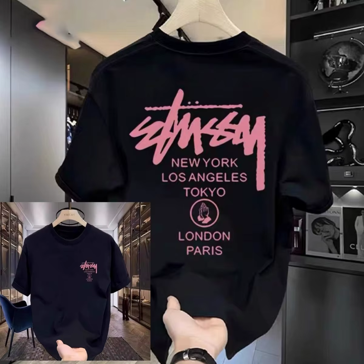 T-shirt en coton pour homme, nouvelle collection été, style américain, imprimé lettres, design origi