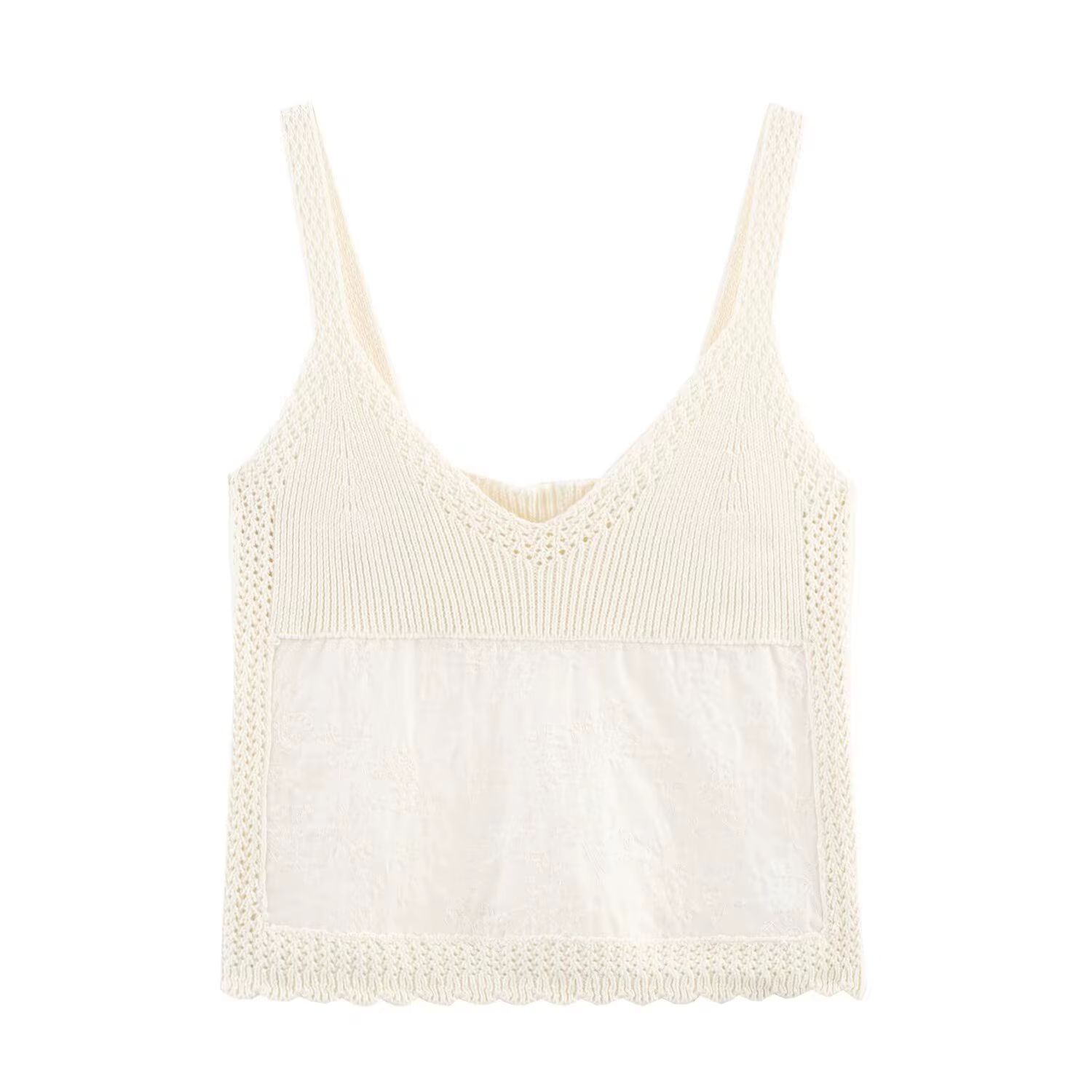 Haut Corset Patchwork brodé Boho Chic pour femme, débardeur court en Crochet, tricot d'été décontrac