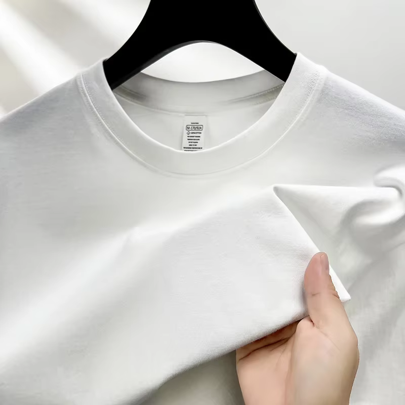 100% pur coton été haut de gamme marque hommes à manches courtes col rond Style à la mode demi manch