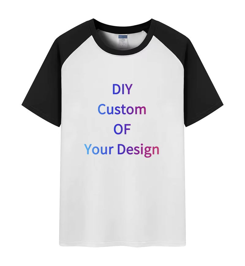 T-shirts pour hommes personnalisables DIY, en pur coton, à épaules tombantes, à manches courtes, cou