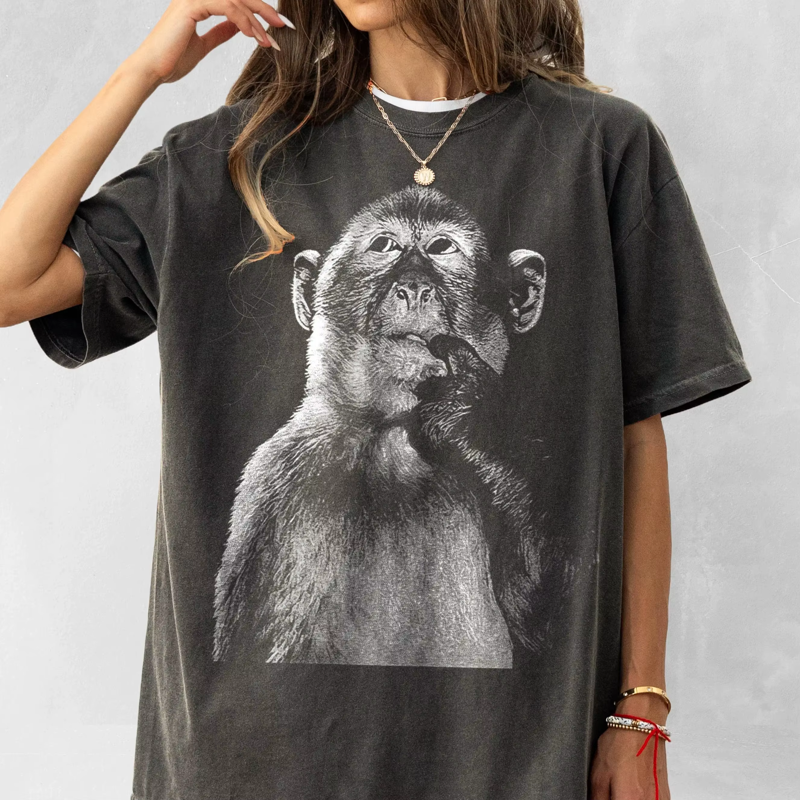 Chemise de singe drôle, Costume de mème stupide, T-Shirt Dank Memes, Vintage des années 90, Bootleg 