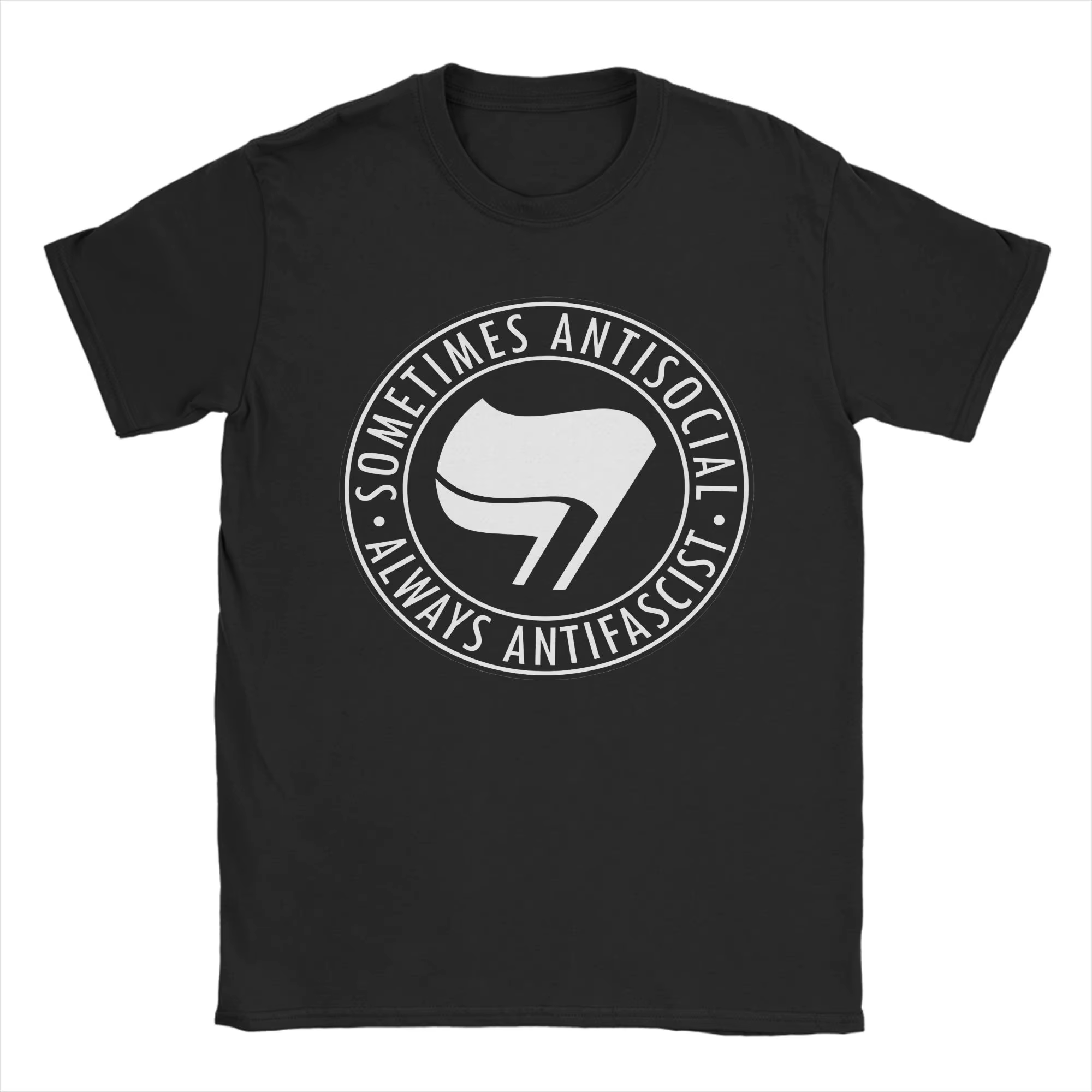 Hommes femmes toujours Anti fasciste t-shirt 100% couverture en coton créatif à manches courtes col 