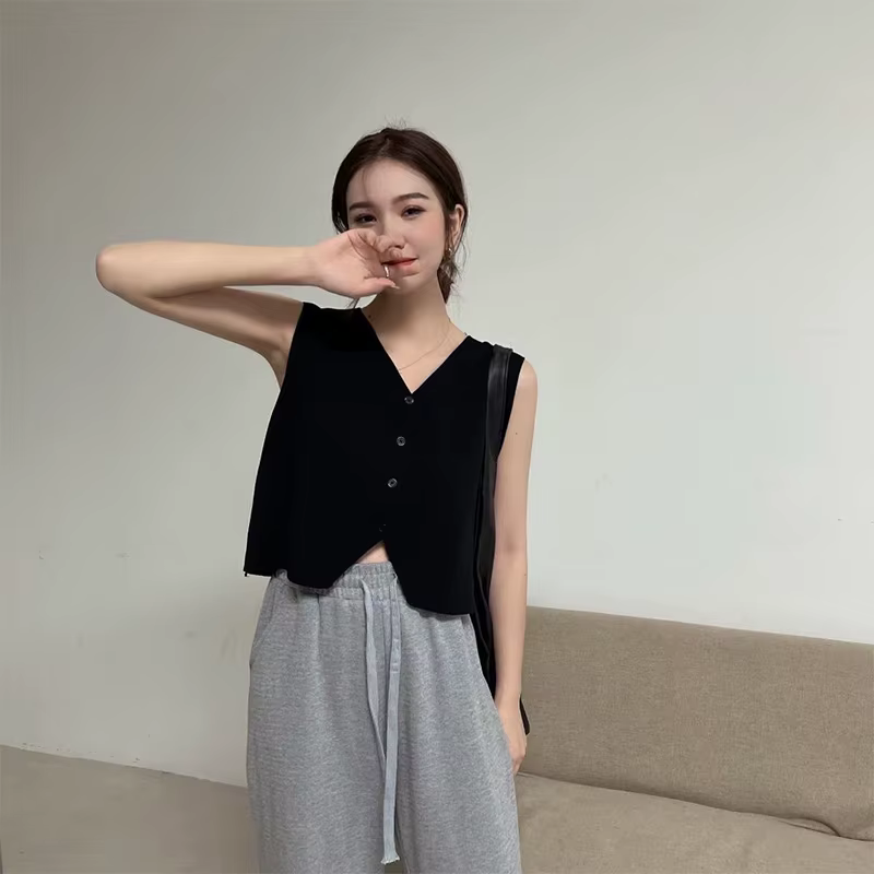 T-shirt Chic à Col en V pour Femme, Vêtement Décontracté, Rétro, Solide, pour Document