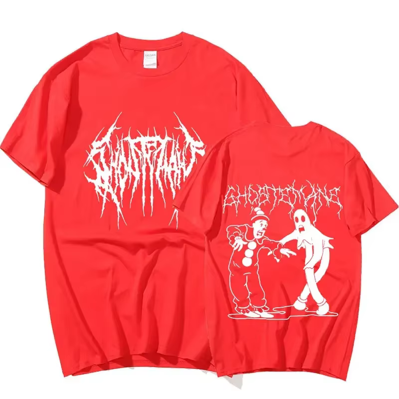 Hommes femmes imprimer T-shirt mode Hip Hop métal gothique Rock T-shirt ample Streetwear été ample S